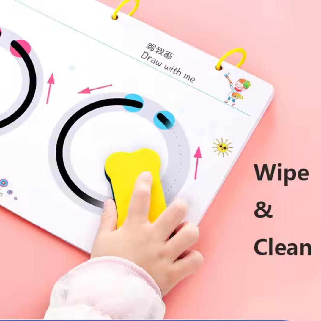 Kids  Educational Book Set - 64 Pages, 8 Pens, Markers