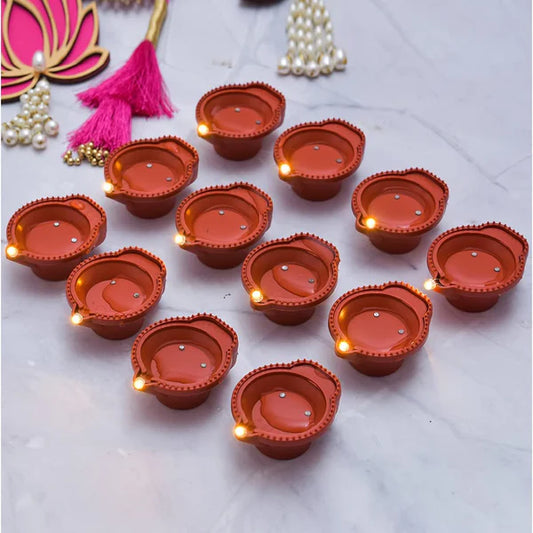 LED Water Sensor Diya (Pack of 12)