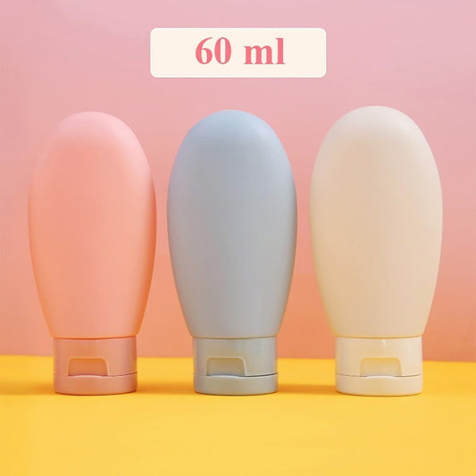 3 pieces travel Silicone Bottles leakproof for Toiletries- 60 ml each