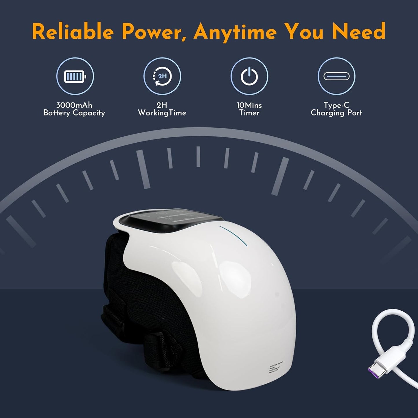 Cordless Knee Massager with Heat & Vibration