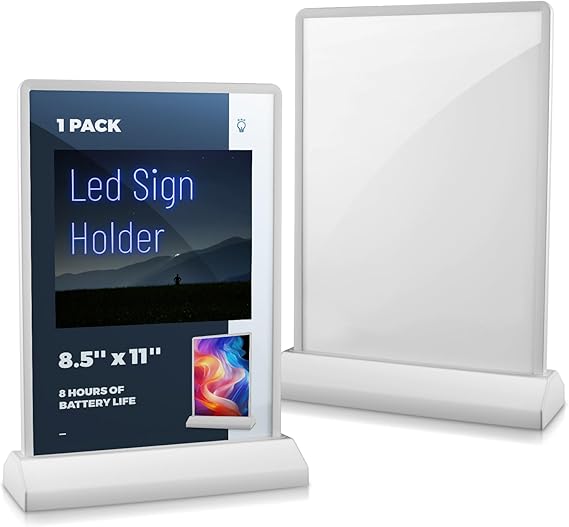 💡 Cordless Backlit Tabletop Sign Holder-Menu Card