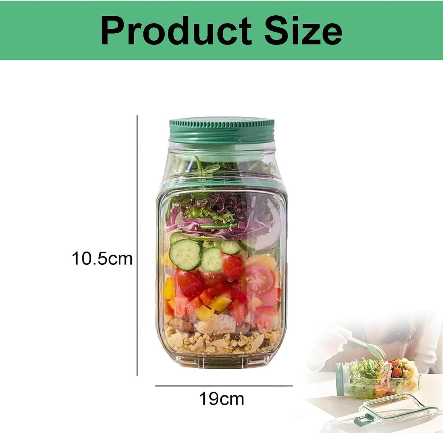 🥗 Salad Mason Jars with Side Open