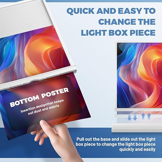 💡 Cordless Backlit Tabletop Sign Holder-Menu Card
