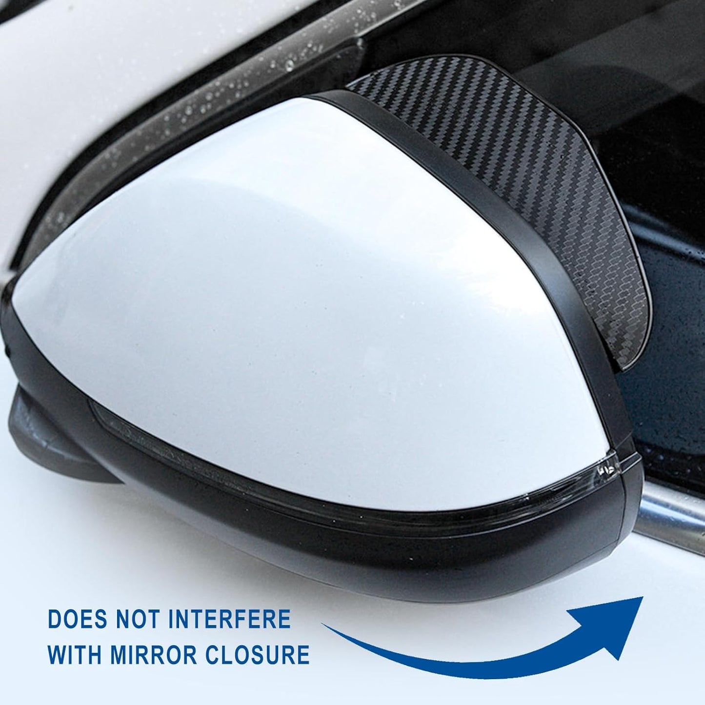 🚗 Carbon Fibre Rearview Mirror Rain Cover