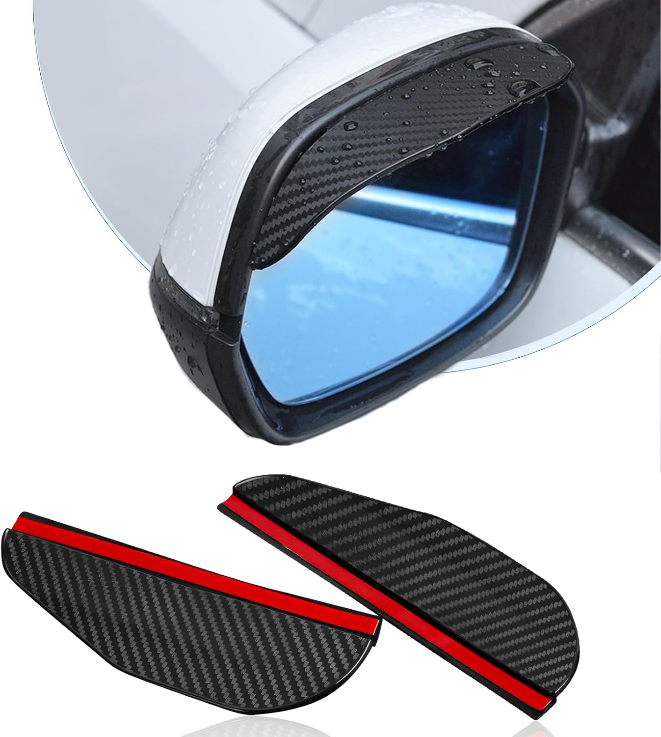 🚗 Carbon Fibre Rearview Mirror Rain Cover