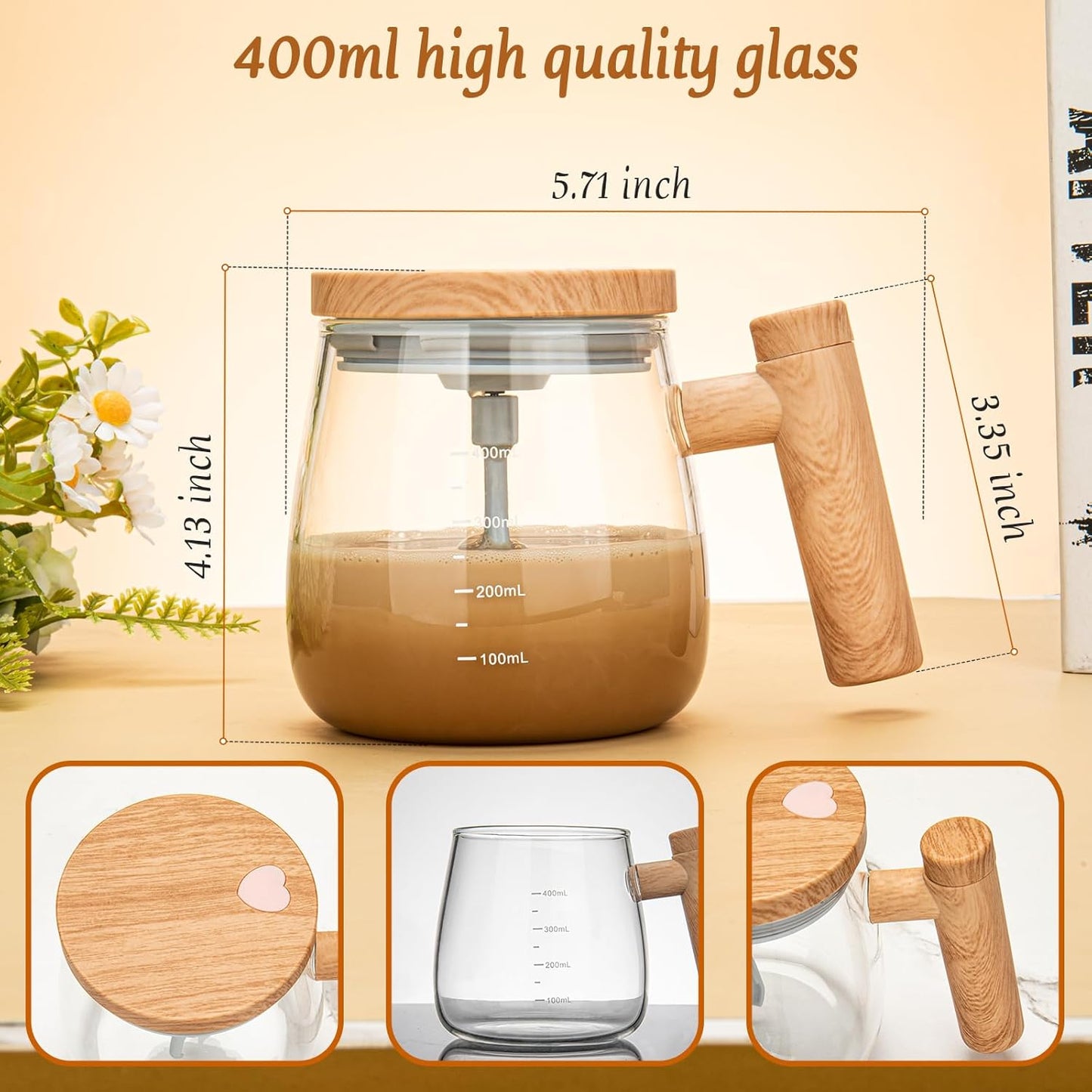 ⚡ Electric Self-Stirring Coffee Mug