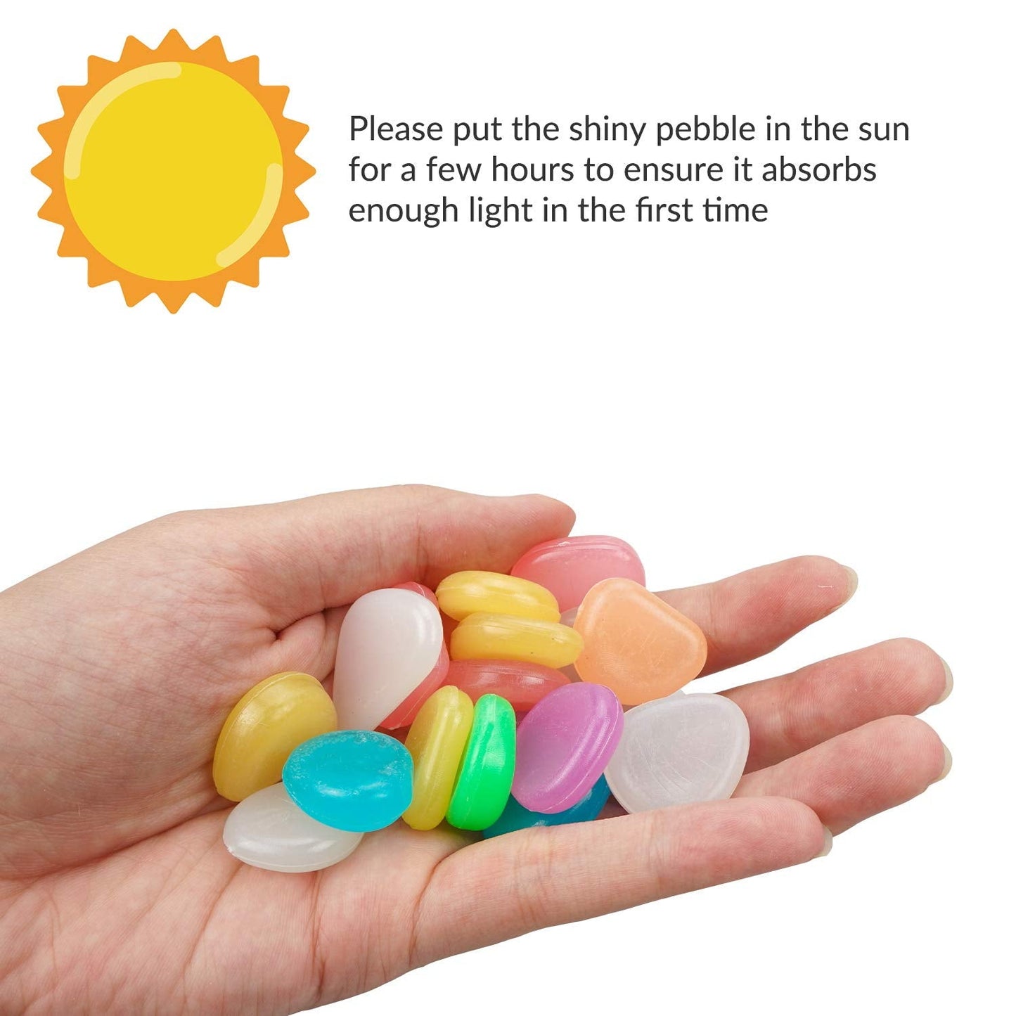 Luminous Stones – Mixed Color Glow Stones (100 pcs)