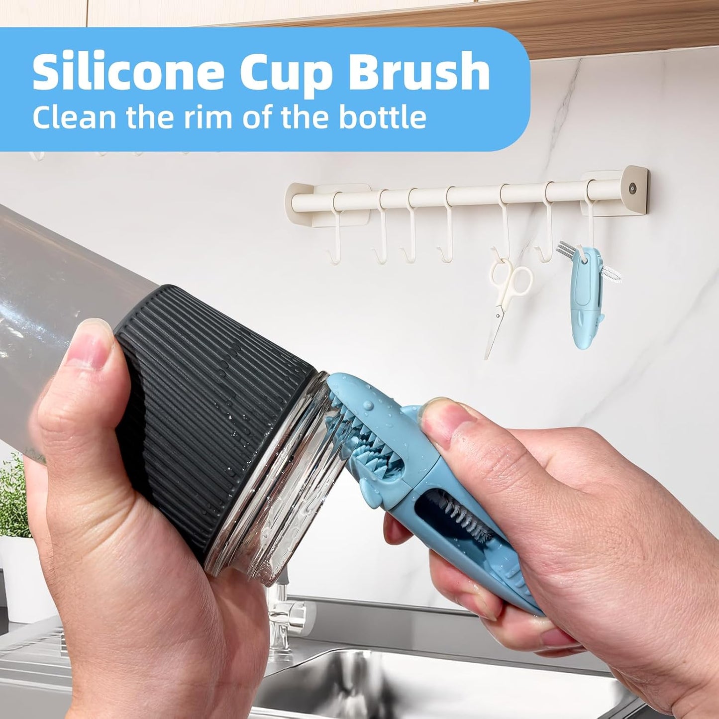 🦈 3-in-1 Cup Lid Gap Cleaning Brush Set