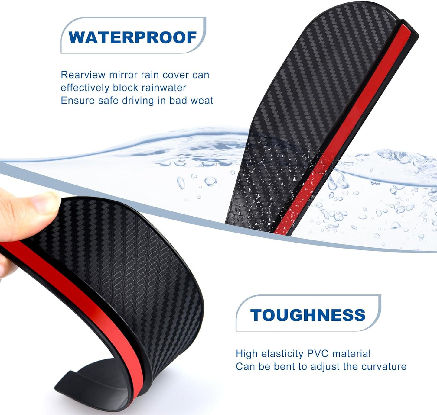 🚗 Carbon Fibre Rearview Mirror Rain Cover