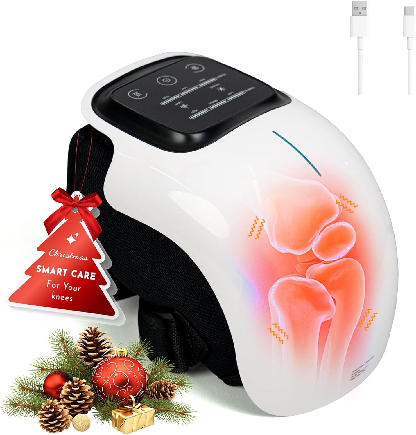 Cordless Knee Massager with Heat & Vibration