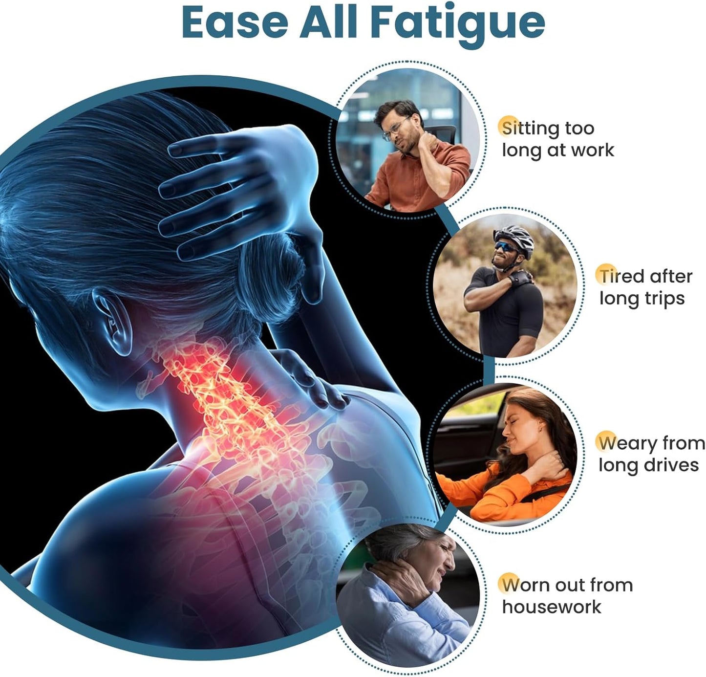 U-Shaped Massage Neck Pillow