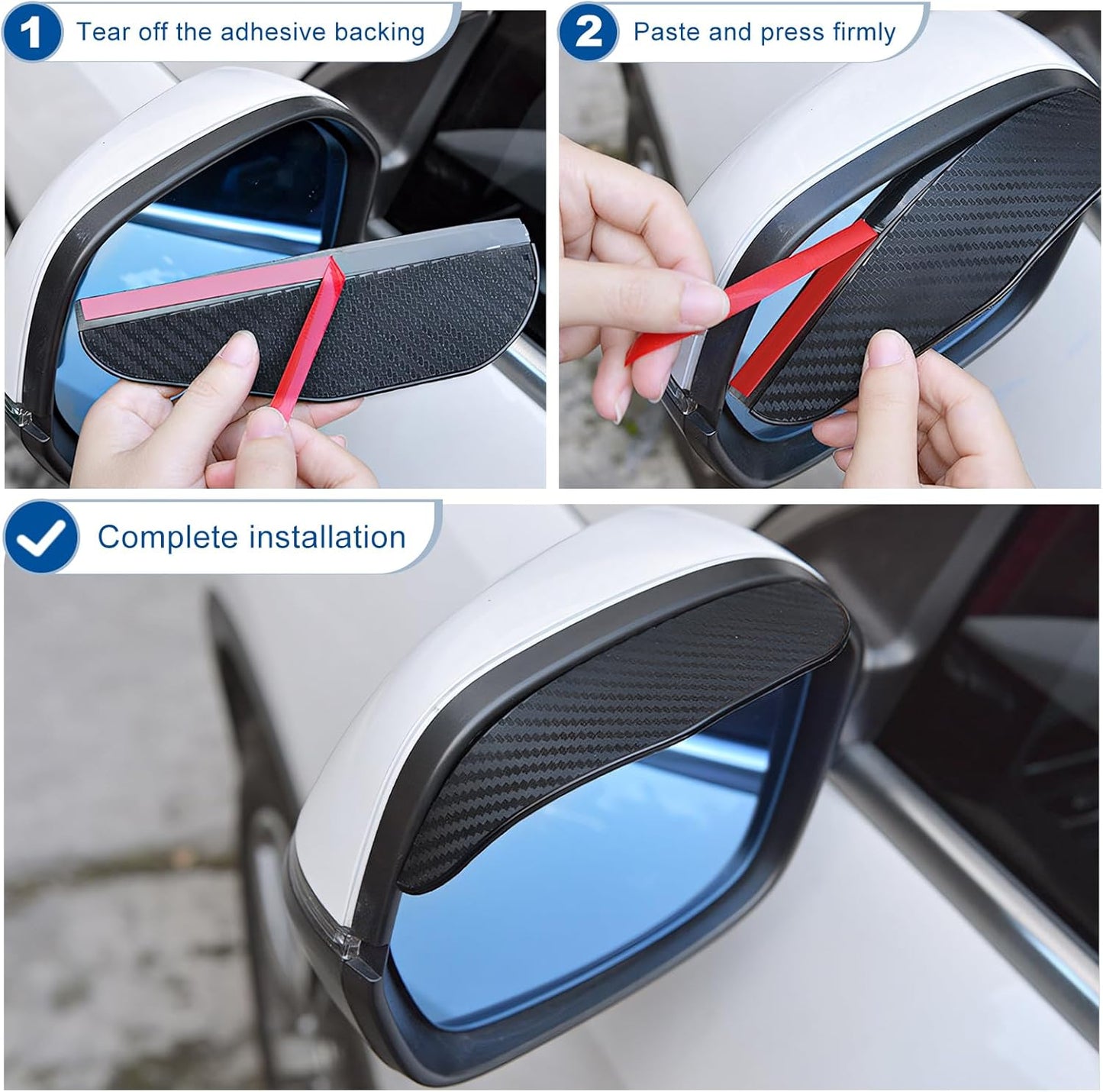 🚗 Carbon Fibre Rearview Mirror Rain Cover