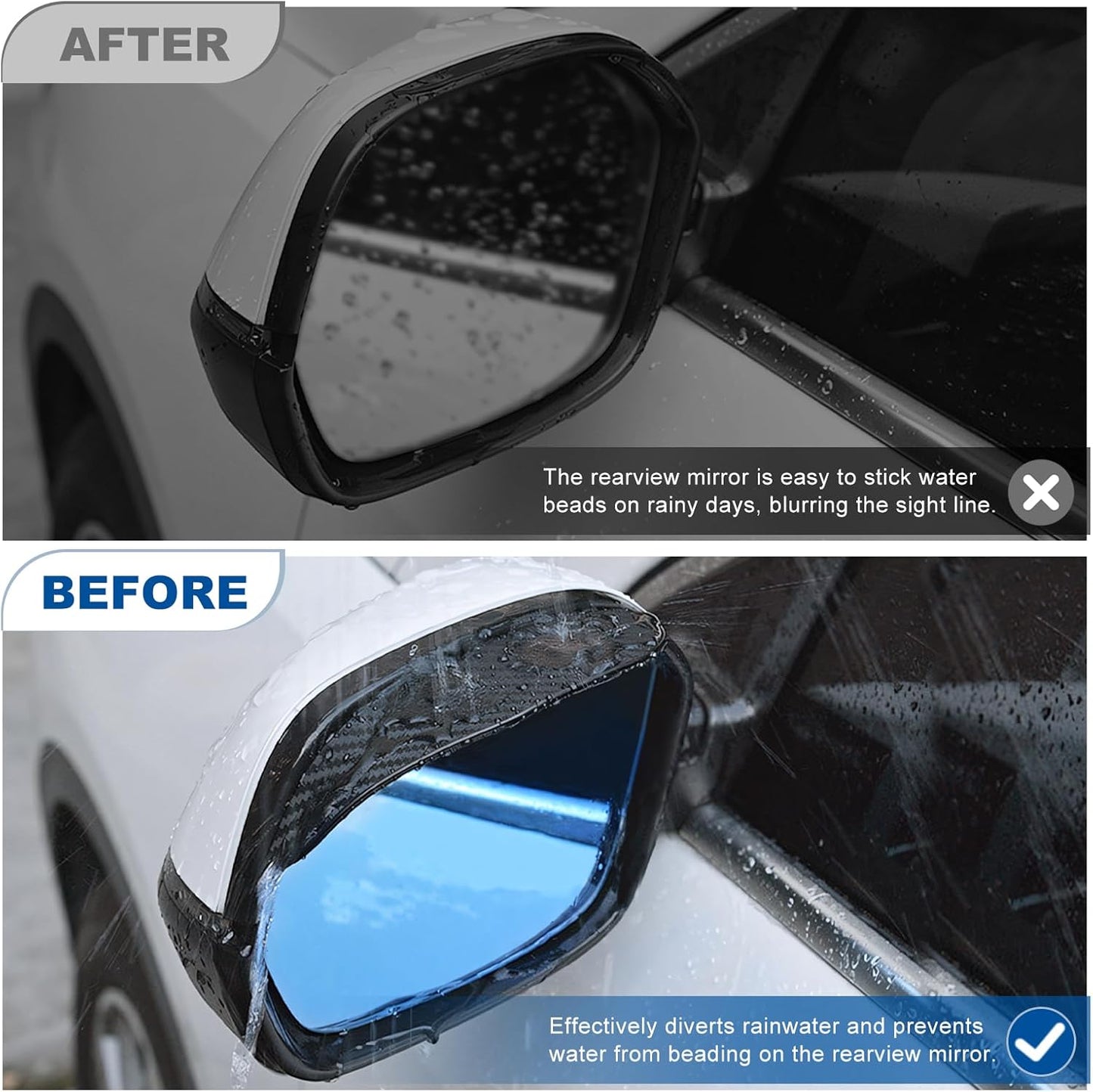 🚗 Carbon Fibre Rearview Mirror Rain Cover