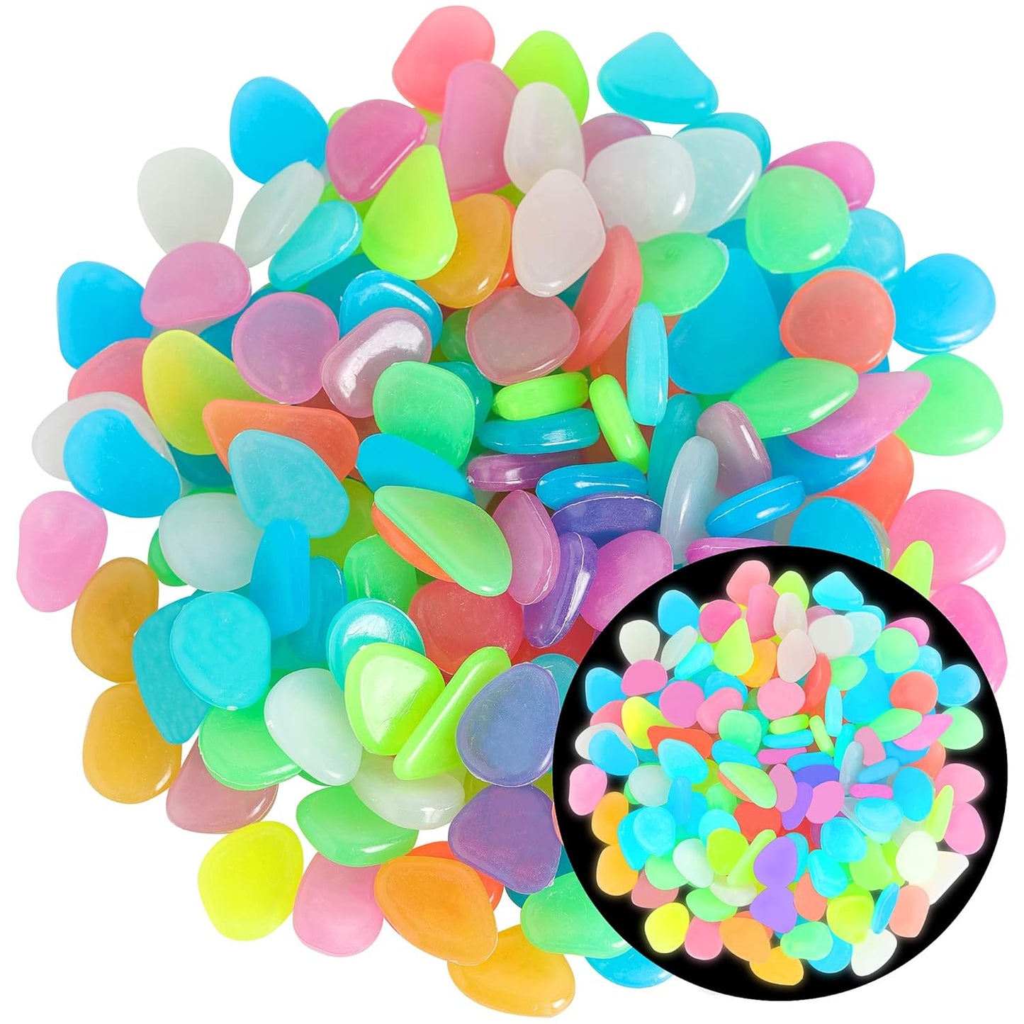 Luminous Stones – Mixed Color Glow Stones (100 pcs)