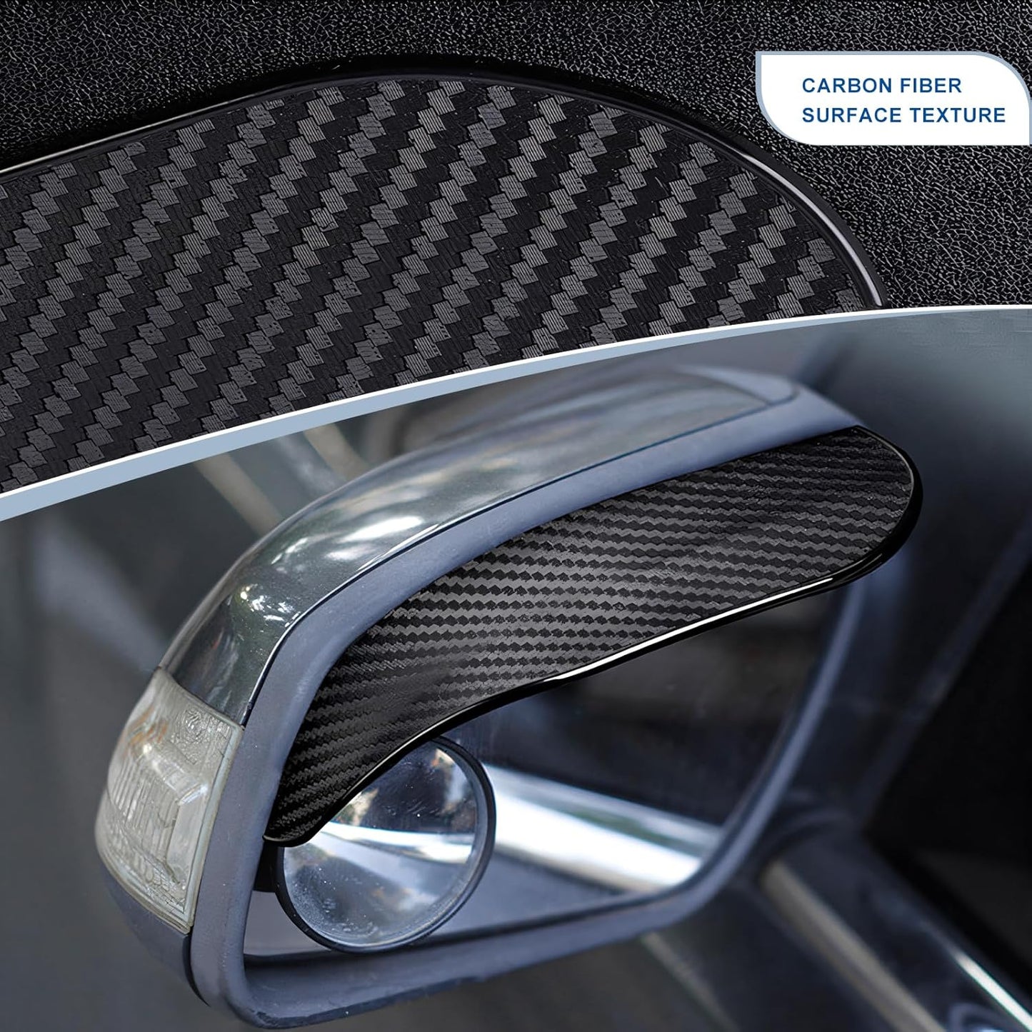 🚗 Carbon Fibre Rearview Mirror Rain Cover