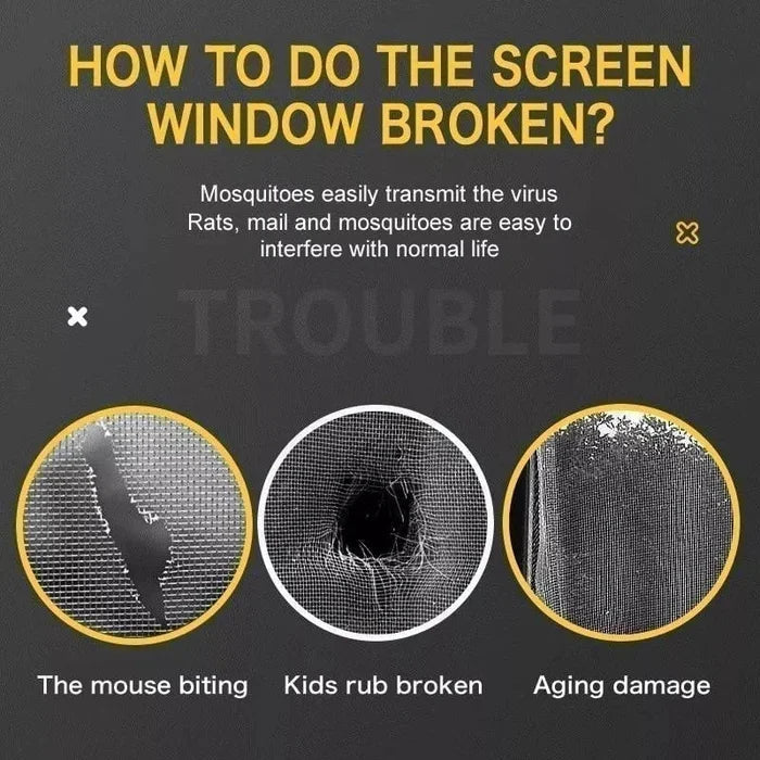 Window Net Screen Repair Roll - Fix broken Mesh Windows