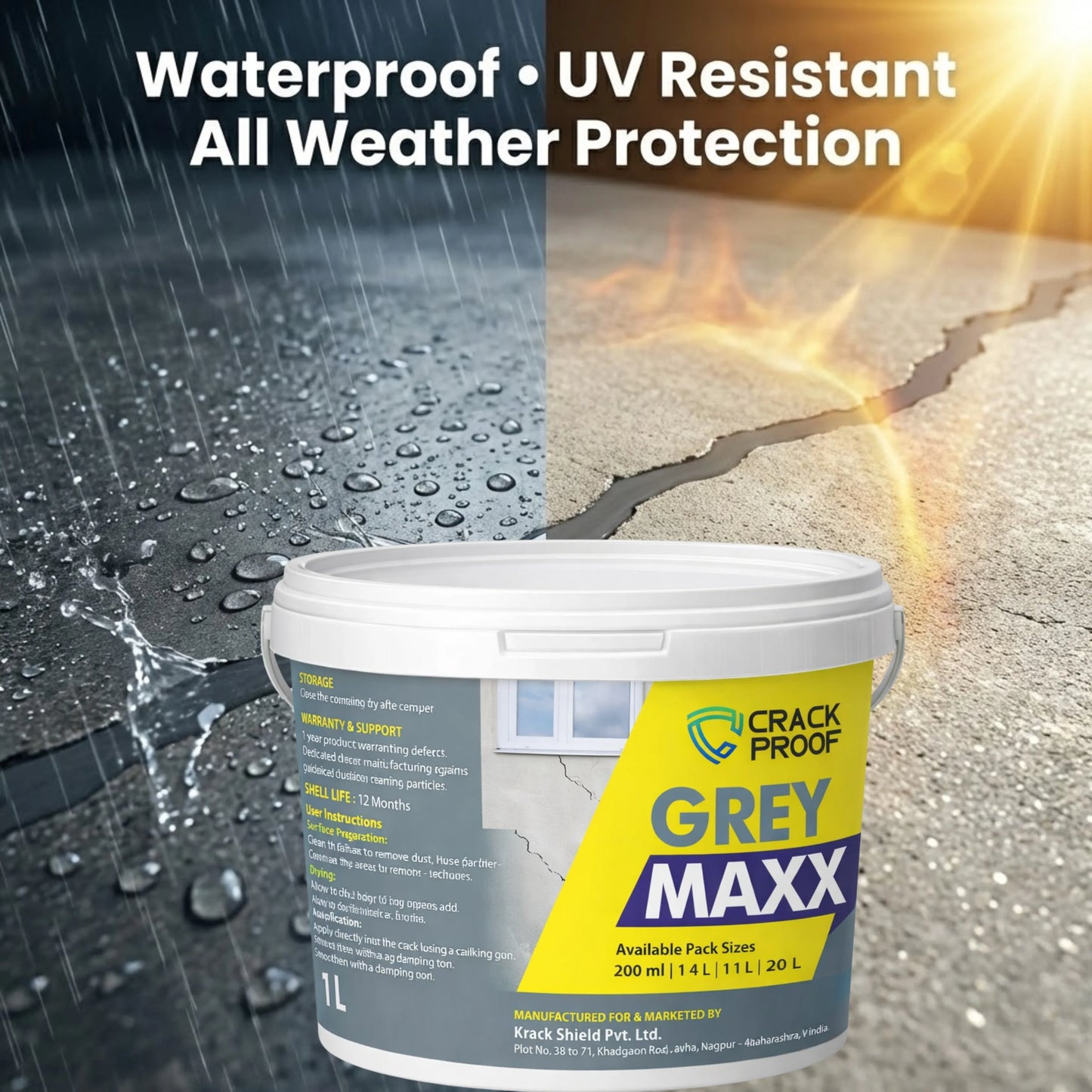 Concrete Crack Repair Adhesive – Heavy Duty Filler for Wall & Floor Cracks