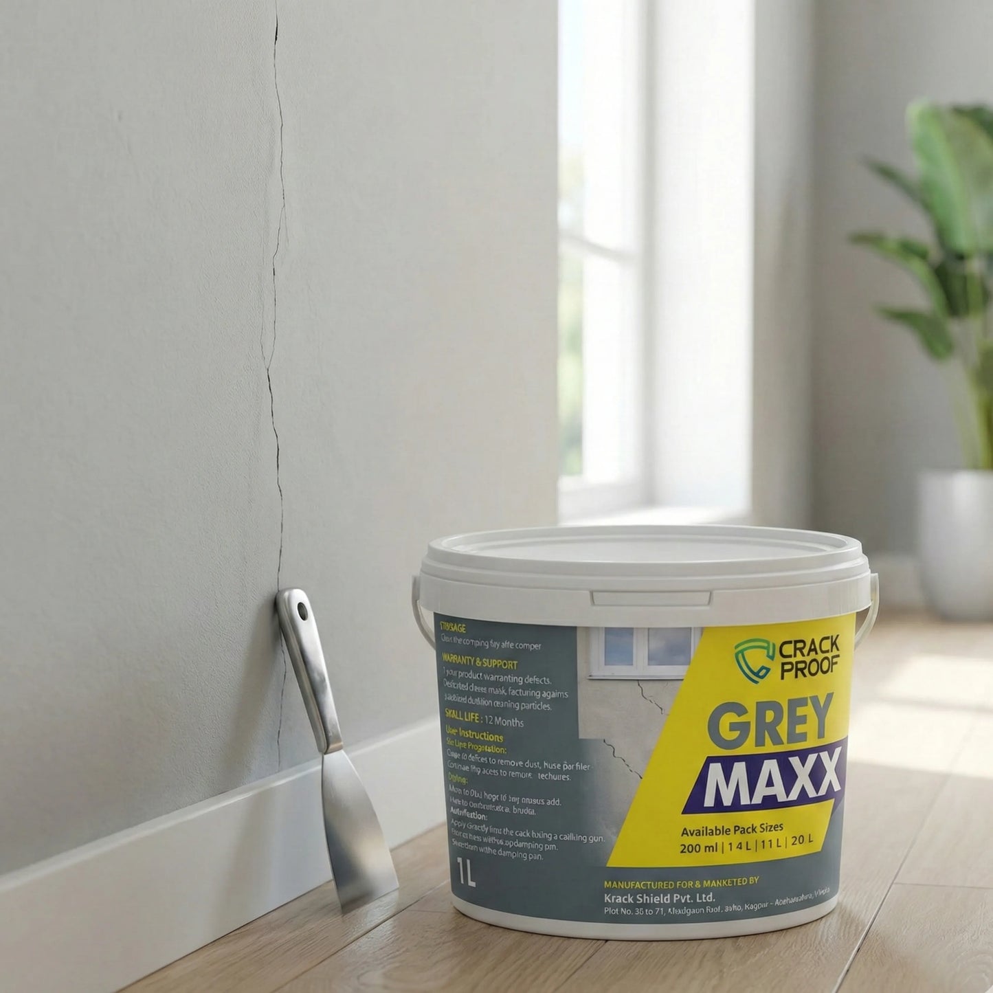 Concrete Crack Repair Adhesive – Heavy Duty Filler for Wall & Floor Cracks